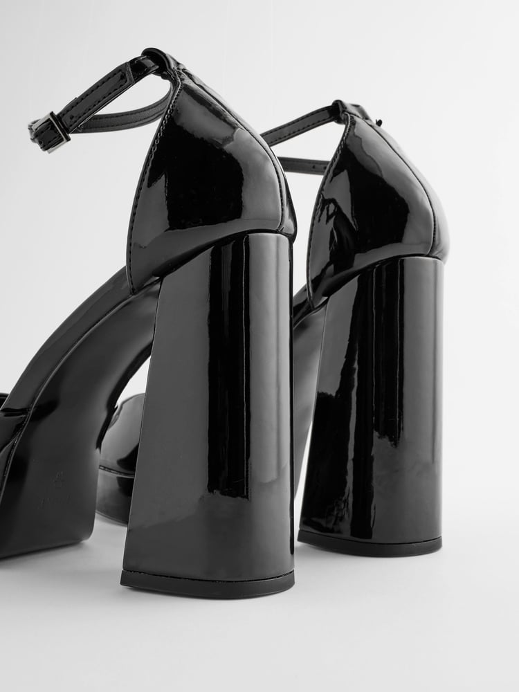 Black Forever Comfort® Square Toe Platform Heel Shoes - Image 9 of 9