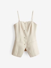 Style Cheat Natural Lyra Bandeau Blazer Style Corset Top - Image 5 of 5