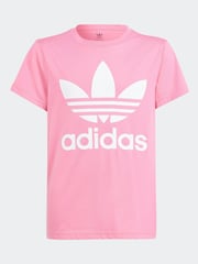 adidas Originals Pink Trefoil T-Shirt - Image 1 of 5