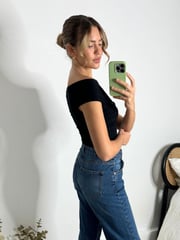 Style Cheat Black Ely Bardot Top - Image 2 of 4