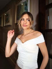 Style Cheat White Ely Bardot Top - Image 1 of 4