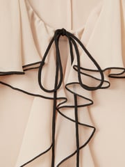 Reiss Blush Kiani Atelier Silk Ruffle Blouse - Image 5 of 6