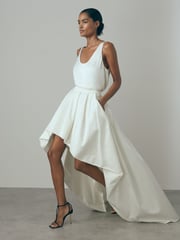 Reiss Ivory Eden High-Low Bridal Skirt - Image 1 of 6