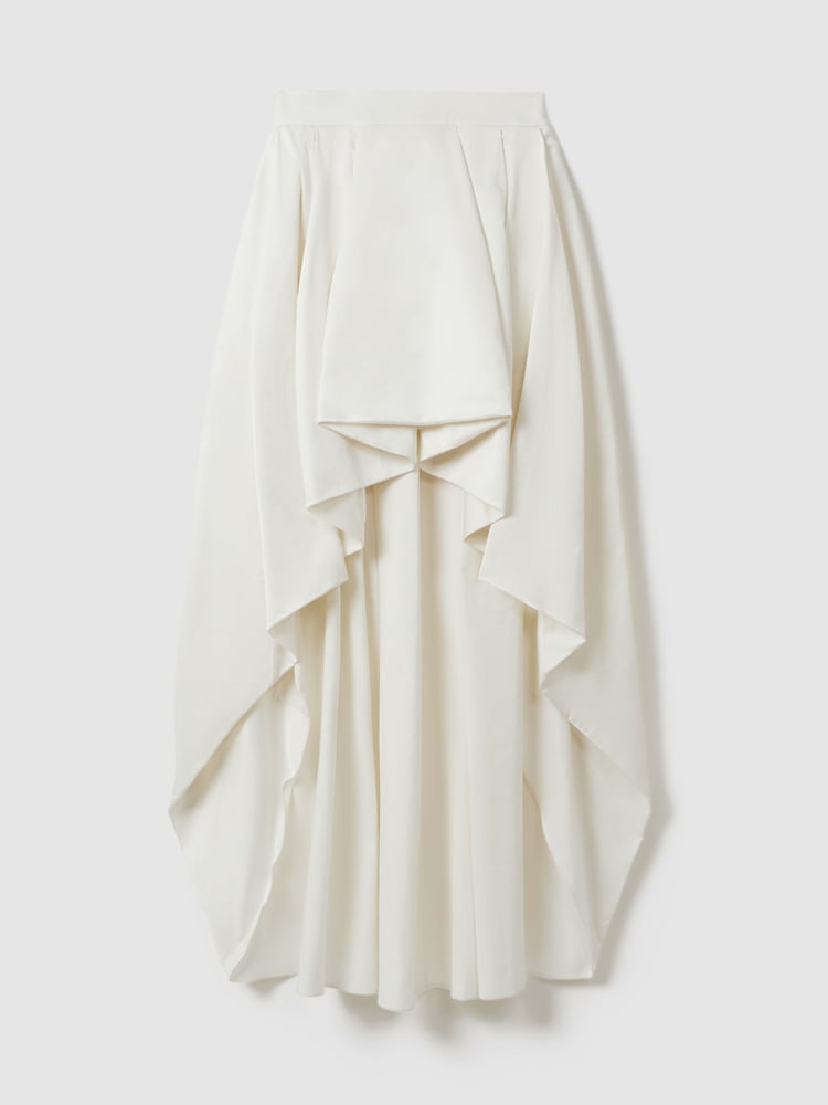 Reiss Ivory Eden High-Low Bridal Skirt - Image 2 of 6