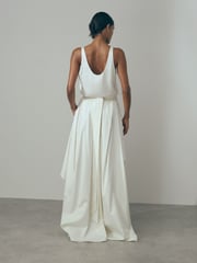 Reiss Ivory Eden High-Low Bridal Skirt - Image 4 of 6
