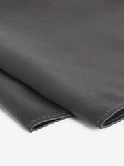 Charcoal Grey Satin Tie And Pocket Square Set - Image 5 of 5