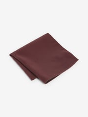 Rust Orange Satin Tie And Pocket Square Set - Image 4 of 5