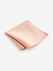 Peach Pink Silk Tie And Pocket Square Set - Image 5 of 6