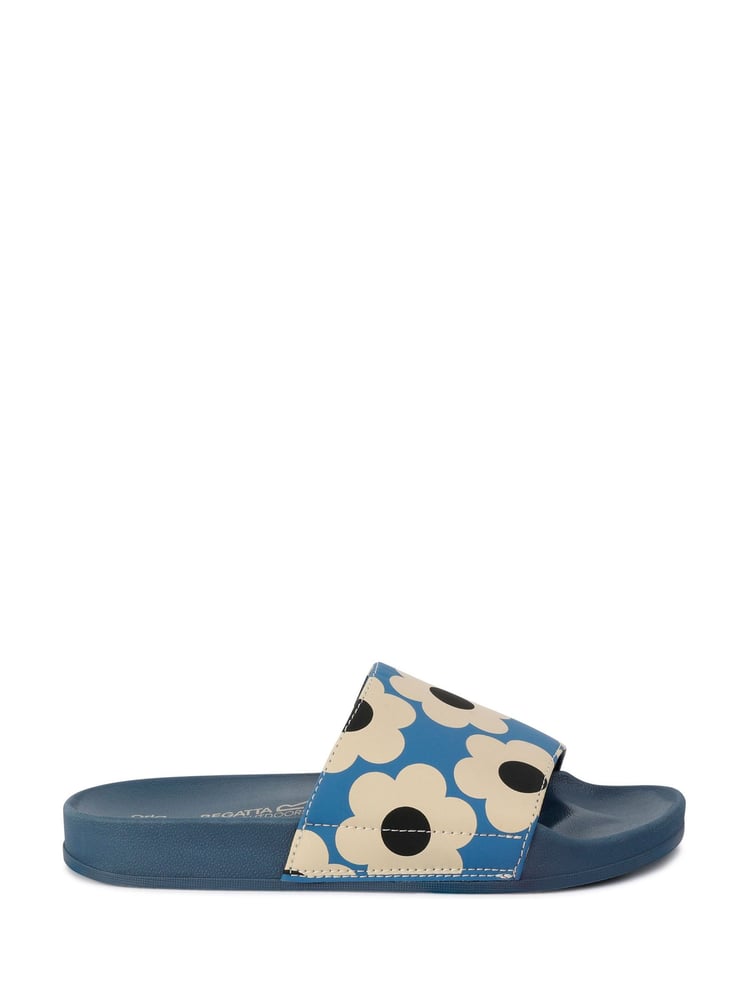 Regatta Blue Orla Kiely Sliders - Image 1 of 6