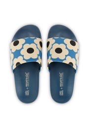 Regatta Blue Orla Kiely Sliders - Image 4 of 6