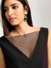 Black Embellished Sparkle Sleeveless Top - Image 4 of 6