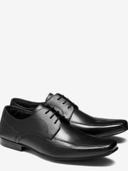 Black Leather Panel Lace-Up Shoes - Image 2 of 4
