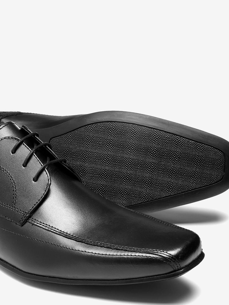 Black Leather Panel Lace-Up Shoes - Image 4 of 4