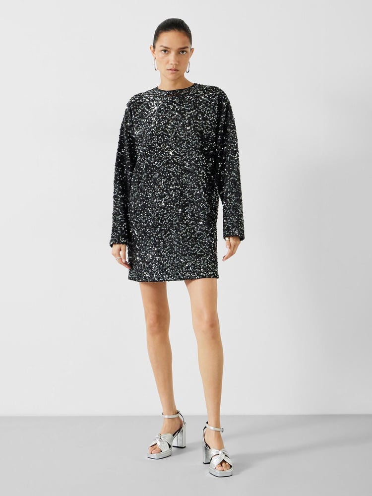 Hush Silver Mischa Sequin Mini Dress - Image 1 of 5