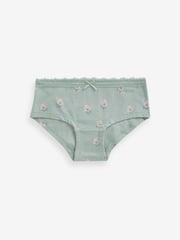 Green/Purple Ditsy Hipsters 5 Pack (2-16yrs) - Image 5 of 8