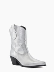 Dune London Silver Pardner Pull On Western Boots - Image 2 of 5