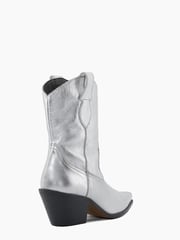 Dune London Silver Pardner Pull On Western Boots - Image 3 of 5