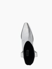 Dune London Silver Pardner Pull On Western Boots - Image 4 of 5