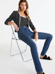 Mid Blue Wash Slim Lift And Shape Jeans - Image 2 of 7