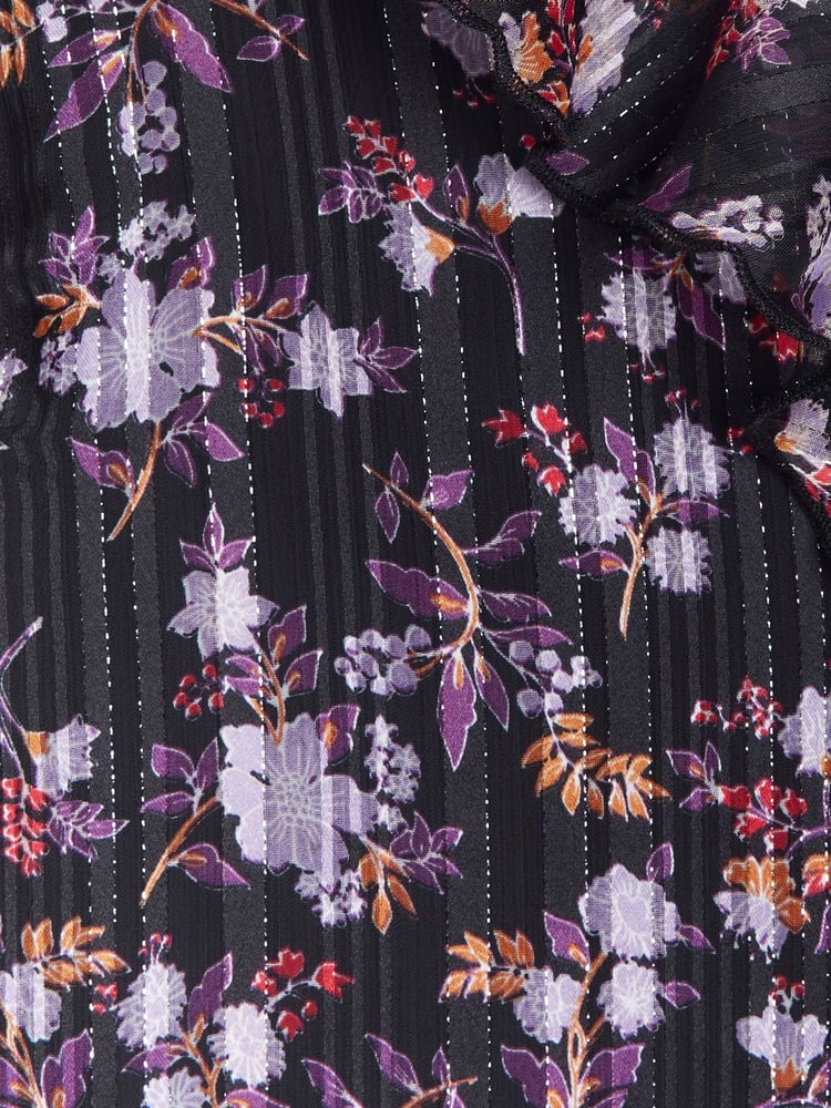 River Island Black Midi Ruffle Dress - Image 4 of 4 River Island Black Midi Ruffle Dress - Image 4 of 4