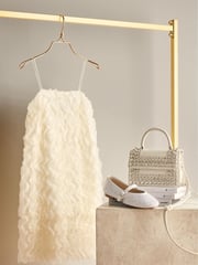 Cream 3D Ruffle Texture Mini Dress - Image 5 of 9
