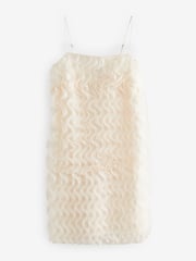 Cream 3D Ruffle Texture Mini Dress - Image 9 of 9