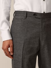 Brown Tailored Fit Trimmed Texture Suit Trousers - Image 4 of 9