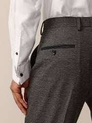 Brown Tailored Fit Trimmed Texture Suit Trousers - Image 5 of 9
