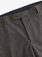 Brown Tailored Fit Trimmed Texture Suit Trousers - Image 7 of 9