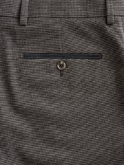 Brown Tailored Fit Trimmed Texture Suit Trousers - Image 8 of 9