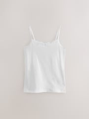 White 3 Pack Lace Trim Cami Vest (1.5-16yrs) - Image 2 of 4