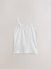 White 3 Pack Lace Trim Cami Vest (1.5-16yrs) - Image 3 of 4