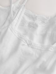 White 3 Pack Lace Trim Cami Vest (1.5-16yrs) - Image 4 of 4