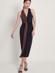 Monsoon Brown Two Tone Tia Dress - Image 1 of 5
