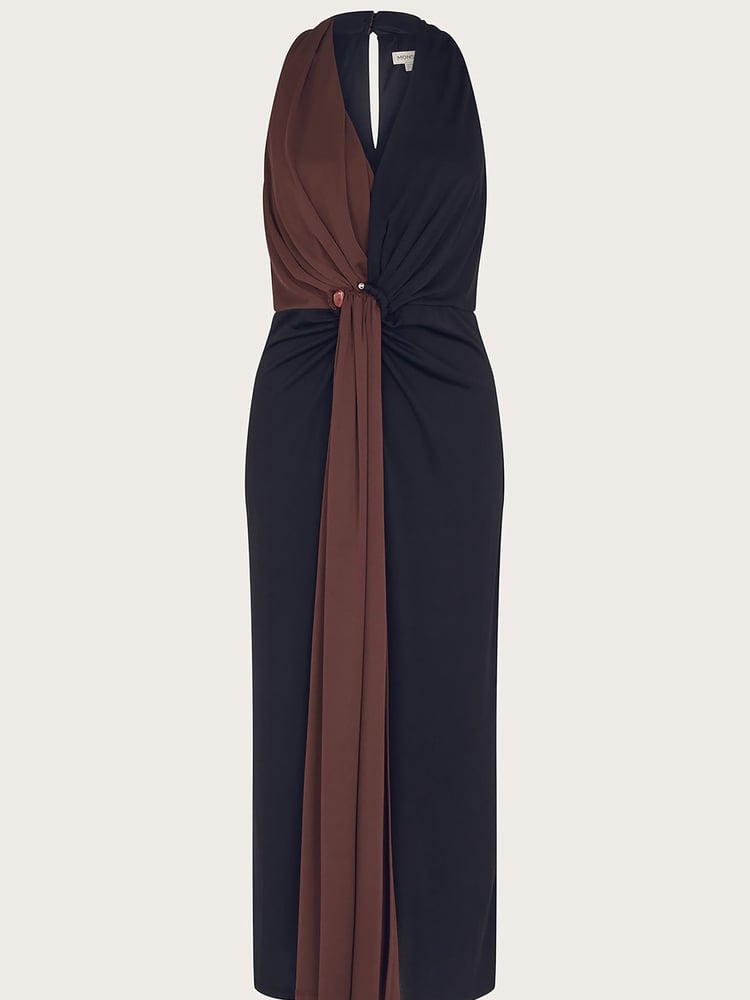 Monsoon Brown Two Tone Tia Dress - Image 5 of 5