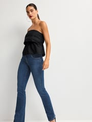 Mid Blue Wash Slim Lift And Shape Bootcut Jeans - Image 1 of 7