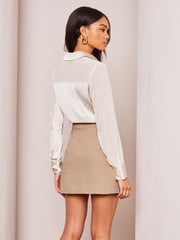 Lipsy Camel Mini Skirt - Image 2 of 4