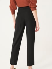 Black Tailored Button Detail Taper Trousers - Image 1 of 6