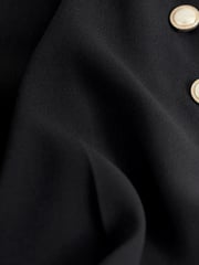 Black Tailored Button Detail Taper Trousers - Image 6 of 6