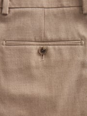 Marl Taupe Slim Fit Motionflex Stretch Suit Trousers - Image 8 of 8