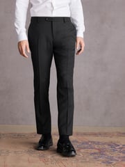 Black Slim Fit Signature Wool Suit: Trousers - Image 1 of 8