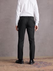 Black Slim Fit Signature Wool Suit: Trousers - Image 3 of 8