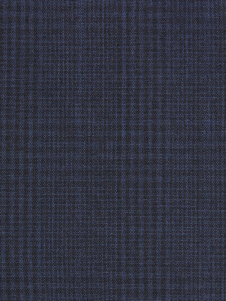 Navy Blue Slim Check Suit: Trousers - Image 5 of 5