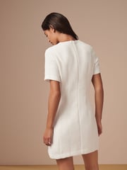 Cream Boucle Bow Dress - Image 4 of 7