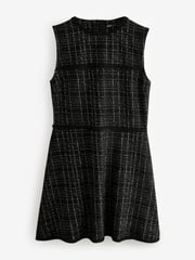 Black Boucle Sleeveless Dress - Image 4 of 5