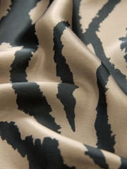 Zebra Animal Print Satin Midi Skirt - Image 6 of 6
