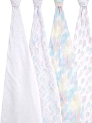 aden + anais Pink Cotton Muslin Blankets 4 Pack - Image 3 of 4