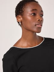 Black Longsleeve Bow Back Mini Dress - Image 5 of 8