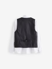 Grey /Ecru Check Waistcoat Set (12mths-16yrs) - Image 2 of 5