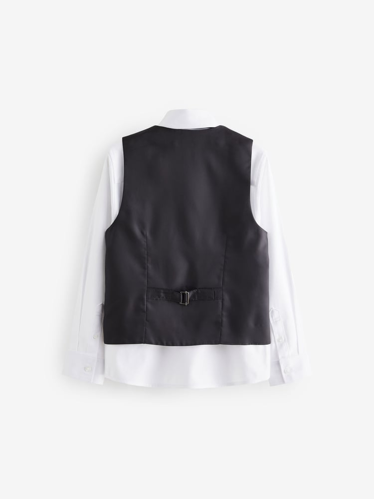 Grey /Ecru Check Waistcoat Set (12mths-16yrs) - Image 2 of 5